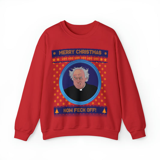 Father Ted Feck Off Christmas Jumper Crewneck Sweatshirt
