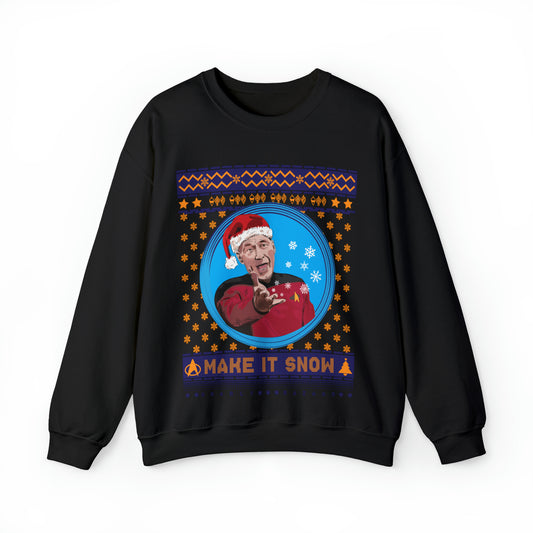Star Trek Captain Picard Christmas Jumper Crewneck Sweatshirt