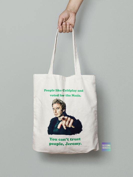 Superhans Peep Show Trust Funny Quote Super Hans Eco Tote Bag Christmas Stocking Filler Gift