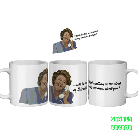 Hyacinth Bucket Bouquet British TV Gold Middle Class Common Drinking  Funny Mug Gift