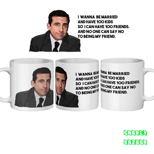 The Office Michael Scott 100 Kids Quote Mug Funny Gift Father's Day