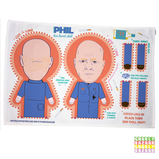 Eastenders Phil Mitchell Tea Towel Doll Art Print Sewing Funny Gift