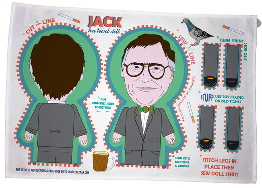 Jack Duckworth Coronation Street Tea Towel Doll Art Print Gift Collectible