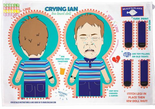 Eastenders Crying Ian Beale Tea Towel Doll Art Kit Print Sewing Funny Gift
