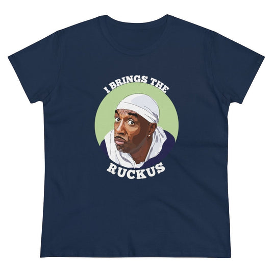 Leon Brings the Ruckus Women's Heavy Cotton Tee Curb Your Enthusiasm Larry Funny