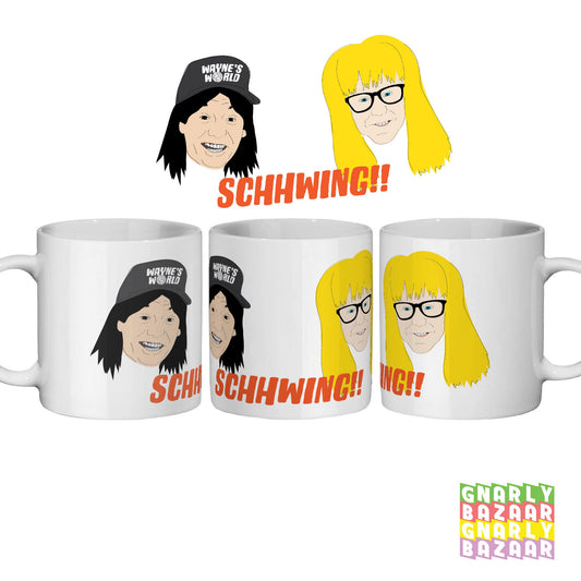 Waynes World Schwing! 90s cult movie Quote Mug Funny Gift Coffee Novelty Present