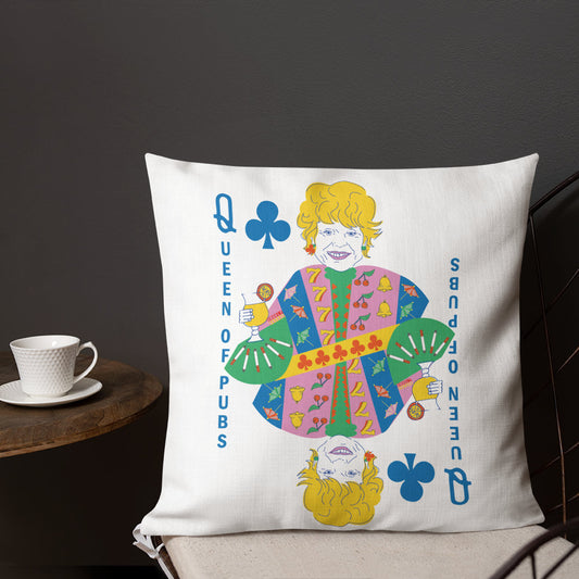 Peggy Mitchell Playing Card Artwork Eastenders Queen of Pubs Cushion Cover Gift Decor