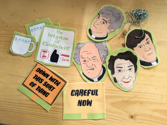 Father Ted Felt Bunting Garland Funny Party Decoration Room Decor