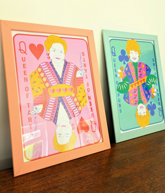 Peggy and Pat Playing Card Art Prints