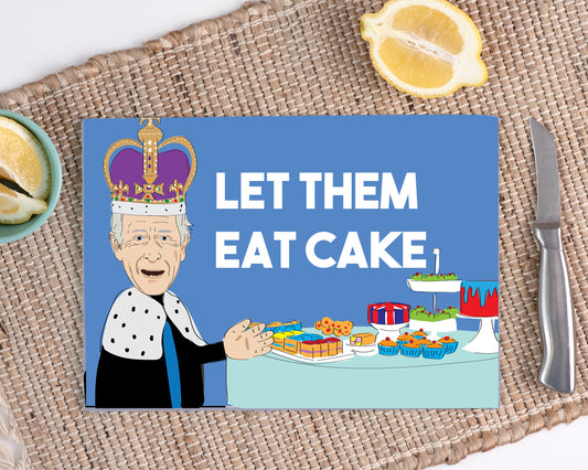 King Charles Coronation Funny Novelty Chopping Cake Board Celebration Commemarotive